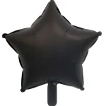 18" Star Shape Black Metallic Foil Balloon (Unpacked)