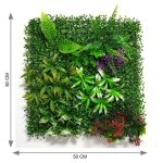 Lush Mixed Greenery Wall Panel (50cm x 50cm) - Image 2