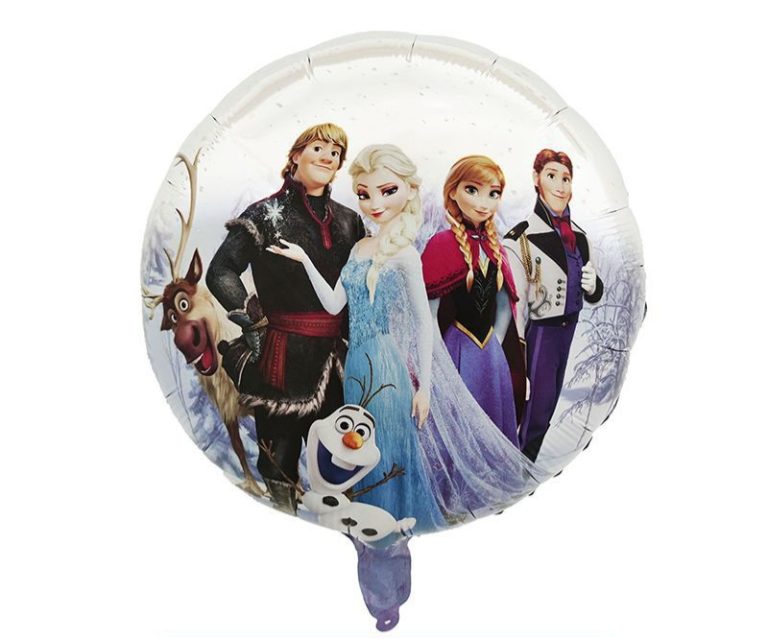 140.jpg 18" Round Elsa Olaf Disney Frozen Princess Foil Balloon (Unpacked) - Image 1