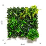Tropical Jungle Mixed Greenery Panel (50cm x 50cm) - Image 2