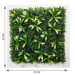 Lush White-Tipped Greenery Panel (50cm x 50cm) - Image 2