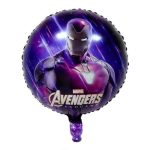 18" Round Purple Iron Man Avengers Foil Balloon (Unpacked)