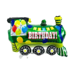 Kids Birthday Party Green Train Foil Balloon (Unpacked)