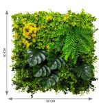 Vibrant Mixed Greenery Panel (50cm x 50cm) - Image 2