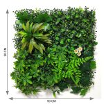 Green Artificial Wall Panel With Ferns (50cm x 50cm) - Image 2