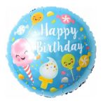 18" Sweet Theme "Happy Birthday" Foil Balloon (Unpacked)