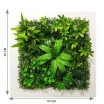 Ferns & Tropical Leaves Wall Panel (50cm x 50cm) - Image 2