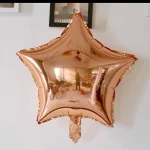 18" Rose Gold Star Shape Metallic Foil Balloon (Unpacked)