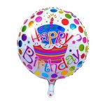 18" Colorful Polka Dot Happy Birthday Foil Balloon (Unpacked)