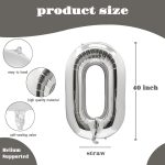 0-9 Number Foil Balloon 100cm/40inch - Image 5
