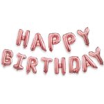 Happy Birthday Rose Gold Foil Balloon
