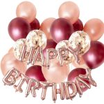 Happy Birthday Rose Gold Foil Balloon - Image 2