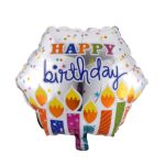 18" Hexagonal "Happy Birthday" Foil Balloon (Unpacked)