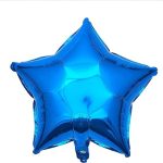 18" Blue Star Shape Metallic Foil Balloon (Unpacked)
