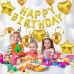 Happy Birthday Golden Foil Balloon - Image 3