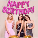 Happy Birthday Pink Foil Balloon - Image 3