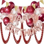 Happy Birthday Rose Gold Foil Balloon - Image 5