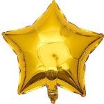 18" Golden Star Shape Metallic Foil Balloon (Unpacked)