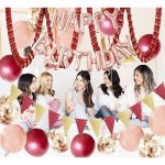 Happy Birthday Rose Gold Foil Balloon - Image 3