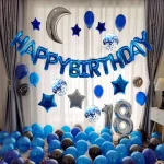 Happy Birthday Blue Foil Balloon - Image 3