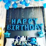 Happy Birthday Blue Foil Balloon - Image 4