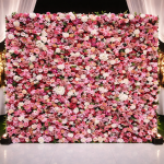 Floral Wall Backdrop Pink White Luxury Roses (240cm×240cm)