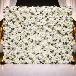 Floral Wall Backdrop White Luxury Roses (240cm×240cm)