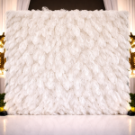 Feathers Wall Backdrop White Luxury Feathers (240cm×240cm)