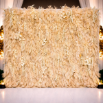 Feathers Wall Backdrop Beige Luxury Feathers (240cm×240cm)
