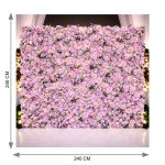 Floral Wall Backdrop Purple Luxury Roses (240cm×240cm) - Image 2