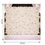 Floral Wall Backdrop Ivory Luxury Roses (240cm×240cm) - Image 2