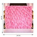 Feathers Wall Backdrop Pink Luxury Feathers (240cm×240cm) - Image 2