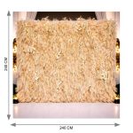 Feathers Wall Backdrop Beige Luxury Feathers (240cm×240cm) - Image 2