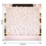 Feathers Wall Backdrop White Luxury Feathers (240cm×240cm) - Image 2