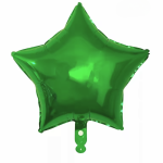 18" Dark Green Star Shape Metallic Foil Balloon (Unpacked)