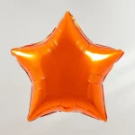 18" Orange Star Shape Foil Balloon (Unpacked)