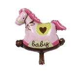 Pink Baby Horse Foil Balloon 71*73cm (Unpacked)