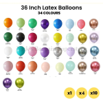 Latex Balloons 90cm/36"