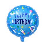 18" Happy Birthday Space Foil balloon (Unpacked)