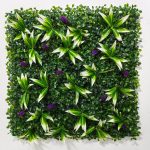 Lush White-Tipped Greenery Panel (50cm x 50cm)