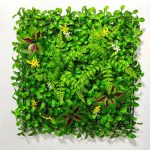 Vibrant Fern & Tropical Leaf Wall Panel 50cm x 50cm