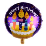 18inch Purple Happy Birthday Pink Foil Balloon (Unpacked)