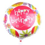 18" Round "Happy Birthday!" Foil Balloon (Unpacked)
