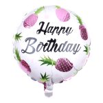 18" "Happy Birthday" Pineapple Theme Foil Balloon (Unpacked)