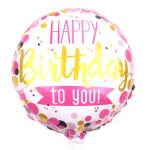 18" Round "Happy Birthday to you!" Foil Balloon (Unpacked)