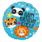 18" Animal Theme "Happy Birthday To You!" Foil Balloon (Unpacked)