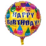 18 Inch Happy Birthday Gold Foil Balloon (Unpacked)