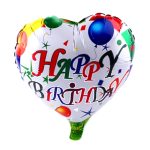 18" Heart Shape Happy Birthday Foil Balloons (Unpacked)