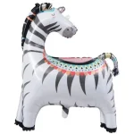 Black/White Cartoon Zebra Foil Balloon 88*76cm (Unpacked)