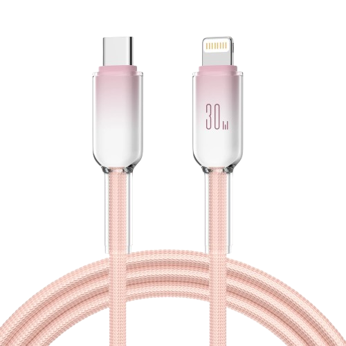 30W USB-C to Lightning Fast Charging & Data Transfer Cable Compatibility iPhone 4-14 Pink